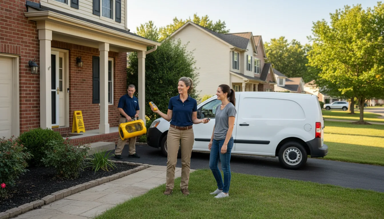 Water restoration image for Dehumidification And Cleanup Services in Brownsboro, AL